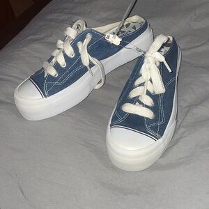 Women's Blue Canvas Sneakers